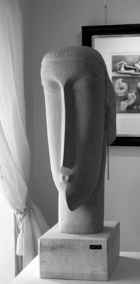 Limestone Facial Sculpture