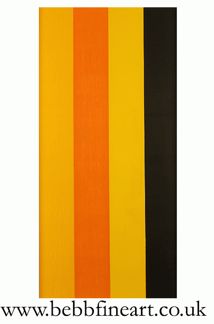 Abstract stripes in yellow, orange and black