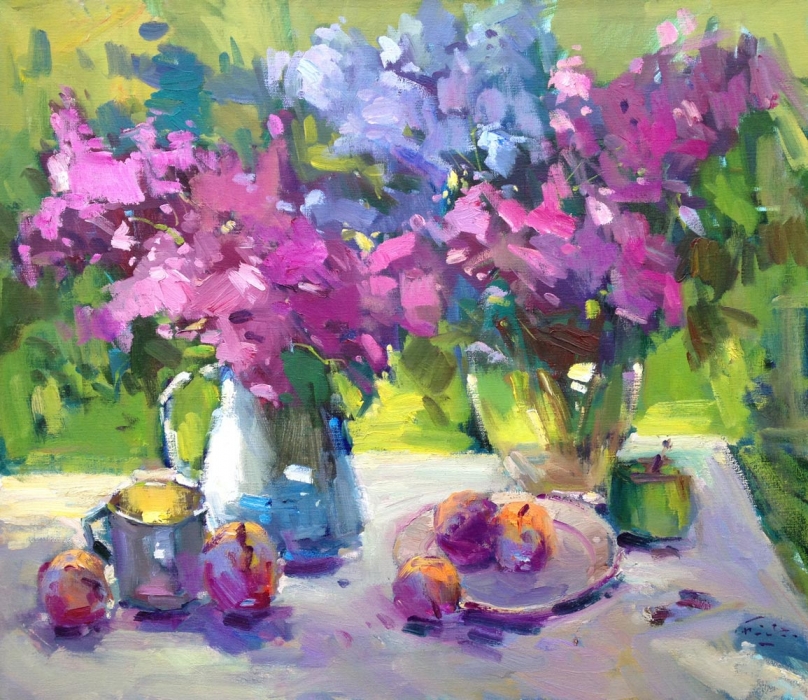 Pink and Blue Lilacs