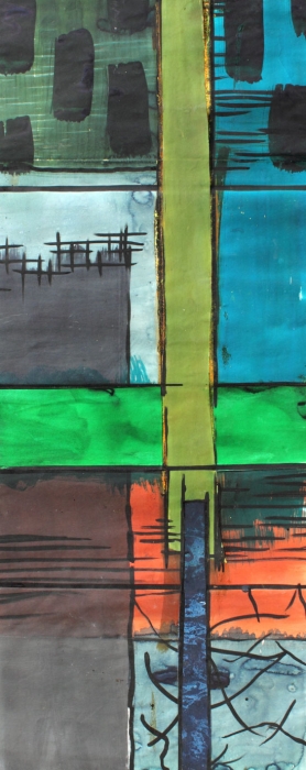 Original Cartoon Bapistry Stained Glass Window